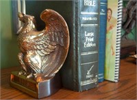 Eagle Bookends, Brass Pair
