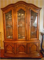 China Cabinet, French Provencial, Oak