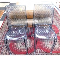 PAIR OF ACRYLIC SIDE CHAIRS