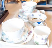 Assorted Oriental Tea Cups & Saucers