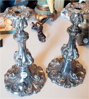 Candle Holders, Silverplate