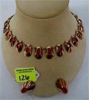 MATISSE MODERNIST JEWELRY GROUP - COPPER WITH RED