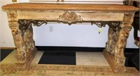 CONTEMPORARY GRIFFIN DECORATED FOYER TABLE