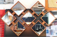 MODERN WALL HANGING GRID OF MIRRORS