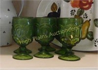 Green Glass Cups