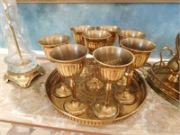 Brass Tea Set, Cups, Serving Trays,