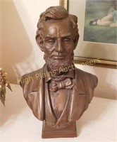 Abraham Lincoln Bust Statue, Bronze Color