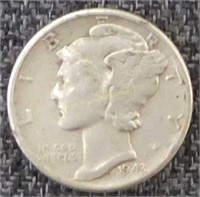 1943 Mercury Dime, 90% Silver
