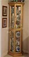 3-Sided Glass Door Curio Cabinet
