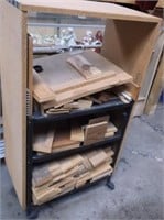 ROLLING CART FULL WOOD PIECES