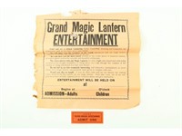 Grand Magic Lantern Promotional Hand Bill & Ticket