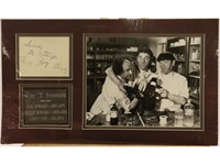 "Three Stooges" Matted Photo With Autograph Sheet