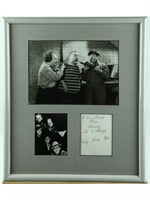 "Three Stooges" Framed Photo With Signatures