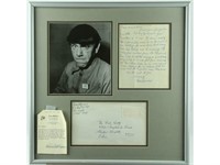 "Three Stooges" Moe Howard Framed Photo and Letter