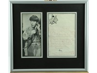 "Three Stooges" Moe Howard Photo and Letter