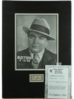 Al Capone Matted Photo and Signature