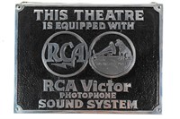 RCA Victor Photophone Theater Plaque