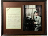 Betty Grable Framed Photo And Typed Letter