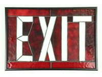 Leaded Glass Theater Exit Sign