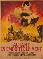 AUTANT EN EMPORTE LE VENT  Vintage Movie Poster