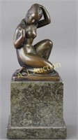 Hermann Holl, b. 1891 Art Deco Nude Bronze