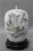 Chinese Porcelain Covered Ginger Jar