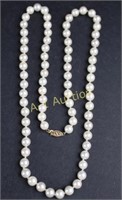 Matched Pearl Necklace 24"