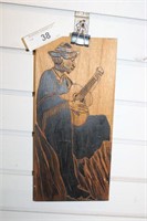 CARVED WOOD MUSICIAN