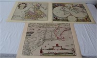 DECORATIVE OLD MAPS OF SIXTEENTH, SEVENTEENTH AND