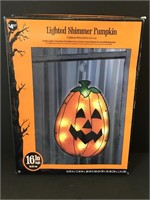 Lighted Shimmer Pumpkin Decor