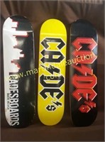(3) Cade's Boards/Skateboards- Yellow, Black,