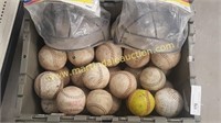 Tote Of Softballs & Cooper FG50 Baseball Wire