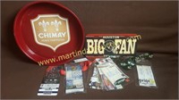 Collectible Chimay Metal Beer Tray W Misc Passes