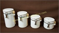 Winsome White Ceramic Canister Set