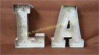L A - Decorative Lighted Metal Letter