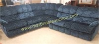 Blue Sectional Sofa w Hide-a-bed