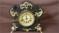 Antique Cast Iron New Haven Mantel Clock