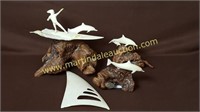 3 John Perry Decorative Items - Dolphins -