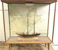 Grand Banks Fisherman Model Ship In Display