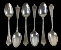 (6) C.1875 Tiffany & Co. Sterling Persian Spoons