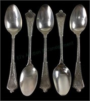 (5) C.1875 Tiffany & Co. Sterling Persian Spoons