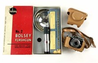 Vintage Bolsey Camera & Bolsey Flashgun