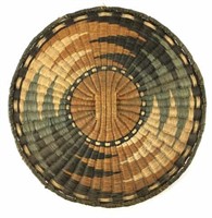 Hopi Handwoven Flat Basket Plaque