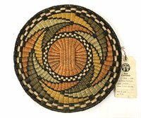 Hopi Handwoven Flat Basket Plaque