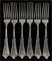 (6) C.1875 Tiffany & Co. Sterling Persian Forks