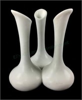 Van Briggle Pottery Moonglo Triple Bud Vase