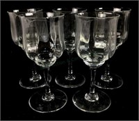 (5) Baccarat Capri Optic Crystal Wine Glasses