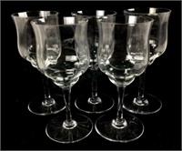 (5) Baccarat Capri Optic Crystal Wine Glasses