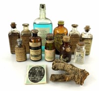 (11) Antique Apothecary Herbal Medicine Bottles