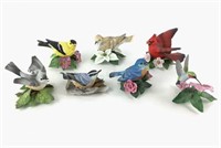 (7) Lenox Garden Birds Porcelain Figurines